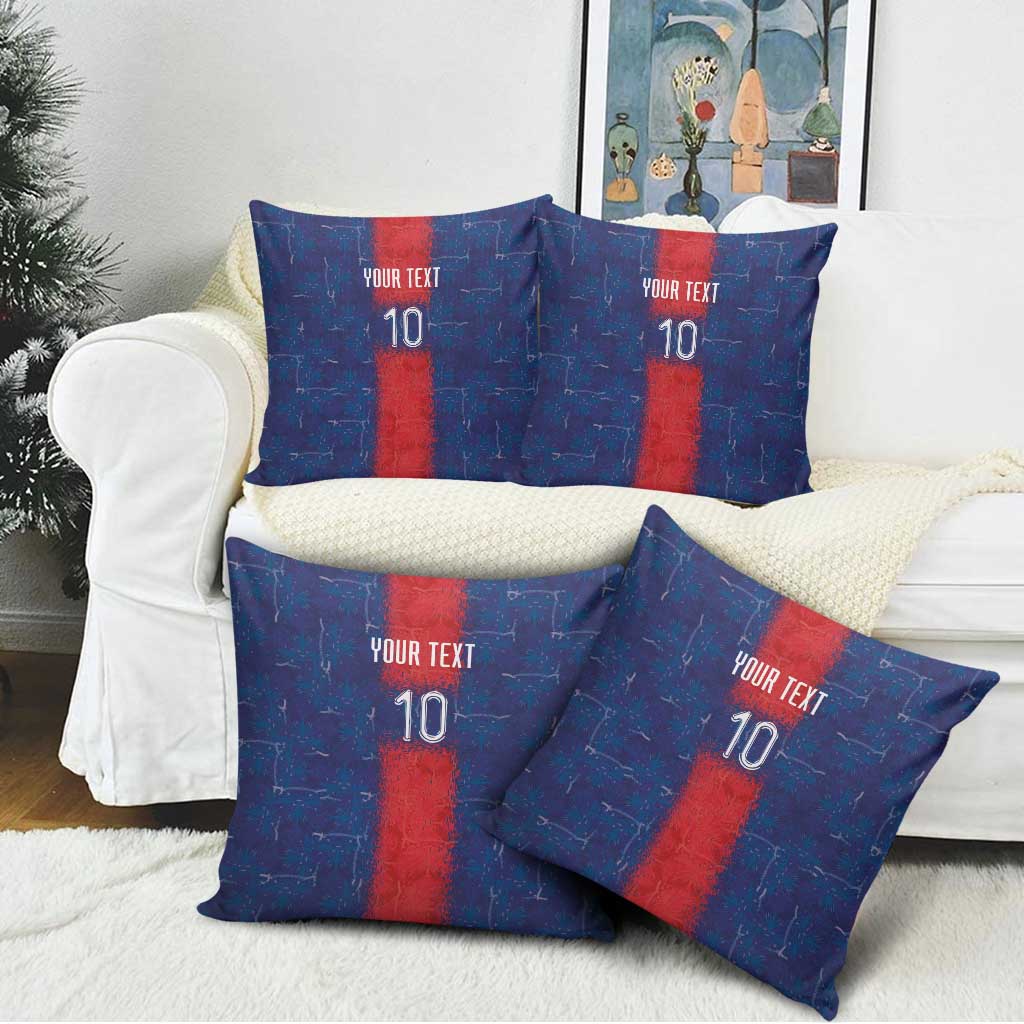 Custom Haiti National Football Pillow Cover Haiti Emblems Motif - African Pride