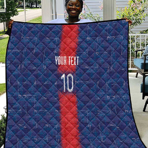 Custom Haiti National Football Quilt Haiti Emblems Motif - African Pride