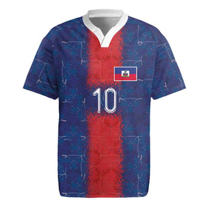 Custom Haiti National Football Rugby Jersey Haiti Emblems Motif - African Pride