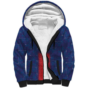 Custom Haiti National Football Sherpa Hoodie Haiti Emblems Motif - African Pride