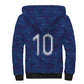 Custom Haiti National Football Sherpa Hoodie Haiti Emblems Motif - African Pride