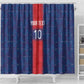 Custom Haiti National Football Shower Curtain Haiti Emblems Motif - African Pride
