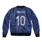 Custom Haiti National Football Sleeve Zip Bomber Jacket Haiti Emblems Motif - African Pride