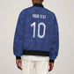 Custom Haiti National Football Sleeve Zip Bomber Jacket Haiti Emblems Motif - African Pride