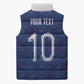 Custom Haiti National Football Sleeveless Puffer Jacket Haiti Emblems Motif - African Pride