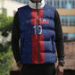 Custom Haiti National Football Sleeveless Puffer Jacket Haiti Emblems Motif - African Pride