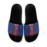 Custom Haiti National Football Slide Sandals Haiti Emblems Motif - African Pride