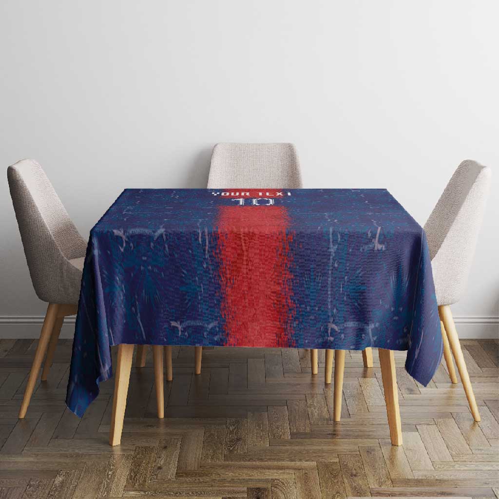 Custom Haiti National Football Tablecloth Haiti Emblems Motif - African Pride