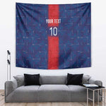 Custom Haiti National Football Tapestry Haiti Emblems Motif - African Pride