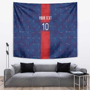 Custom Haiti National Football Tapestry Haiti Emblems Motif - African Pride