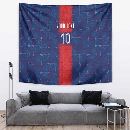 Custom Haiti National Football Tapestry Haiti Emblems Motif - African Pride