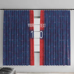 Custom Haiti National Football Window Curtain Haiti Emblems Motif - African Pride