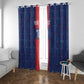 Custom Haiti National Football Window Curtain Haiti Emblems Motif - African Pride