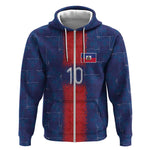 Custom Haiti National Football Zip Hoodie Haiti Emblems Motif - African Pride
