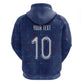 Custom Haiti National Football Zip Hoodie Haiti Emblems Motif - African Pride
