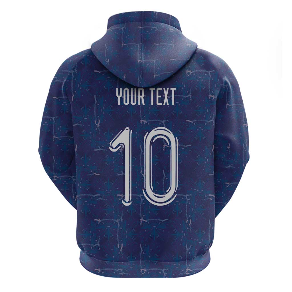 Custom Haiti National Football Zip Hoodie Haiti Emblems Motif - African Pride