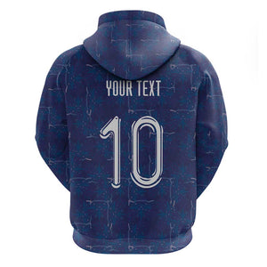 Custom Haiti National Football Zip Hoodie Haiti Emblems Motif - African Pride
