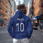 Custom Haiti National Football Zip Hoodie Haiti Emblems Motif - African Pride