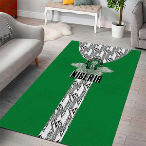 Nigeria National Football Area Rug Inspired Retro Style - African Pride