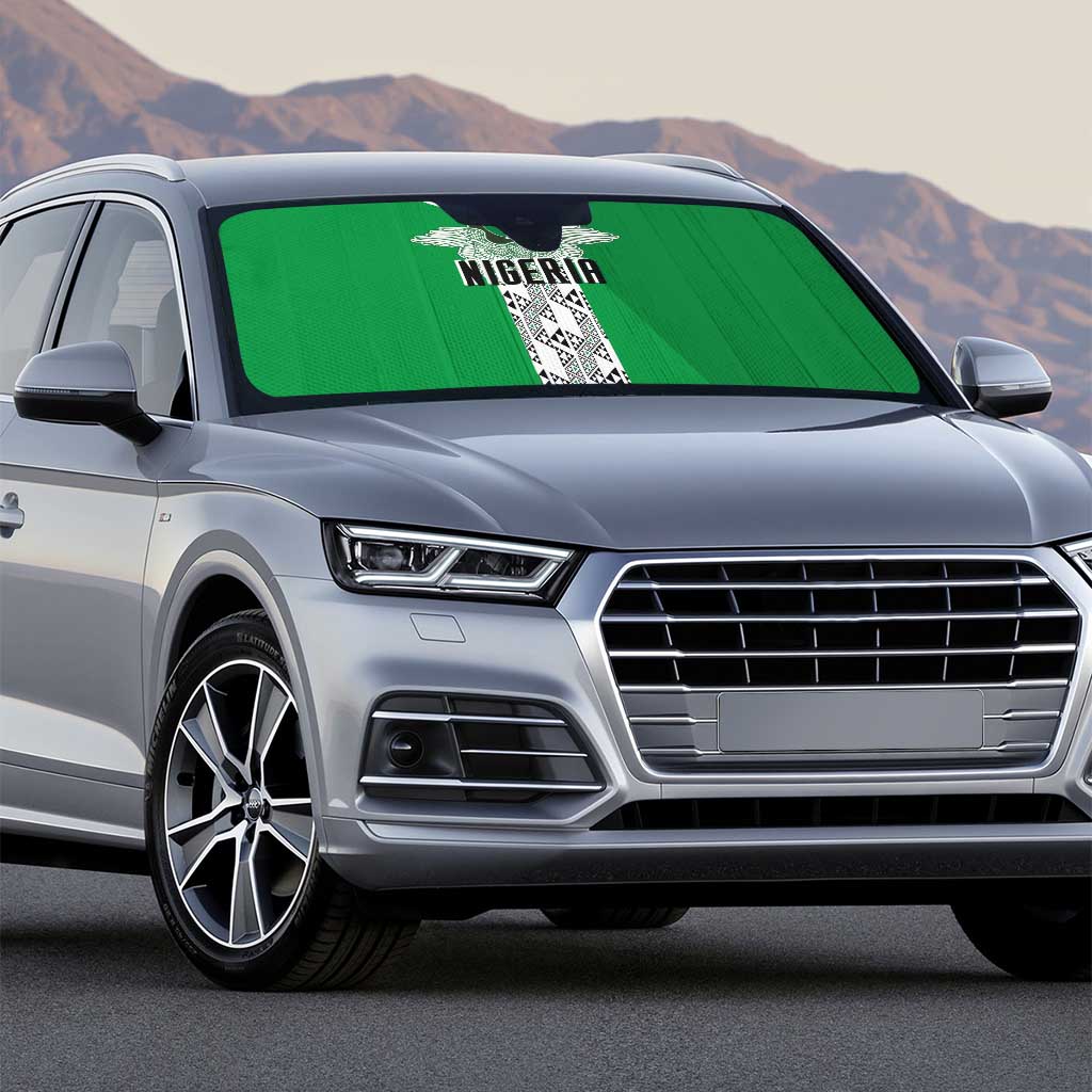 Nigeria National Football Auto Sun Shade Inspired Retro Style - African Pride