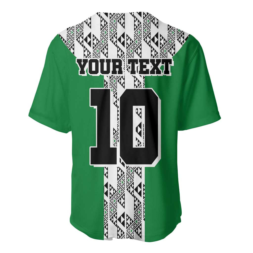 Custom Nigeria National Football Baseball Jersey Inspired Retro Style - African Pride