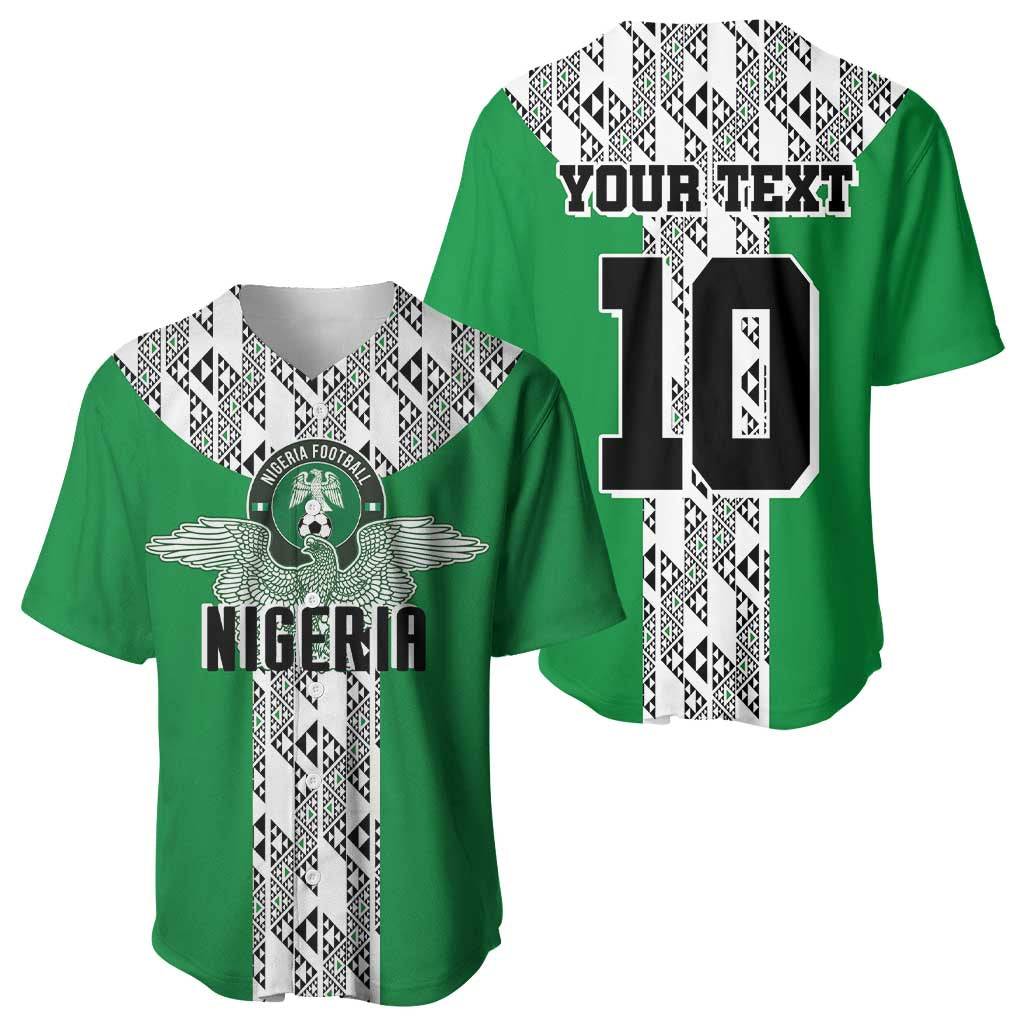 Custom Nigeria National Football Baseball Jersey Inspired Retro Style - African Pride