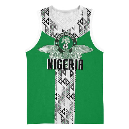 Custom Nigeria National Football Basketball Jersey Inspired Retro Style - African Pride
