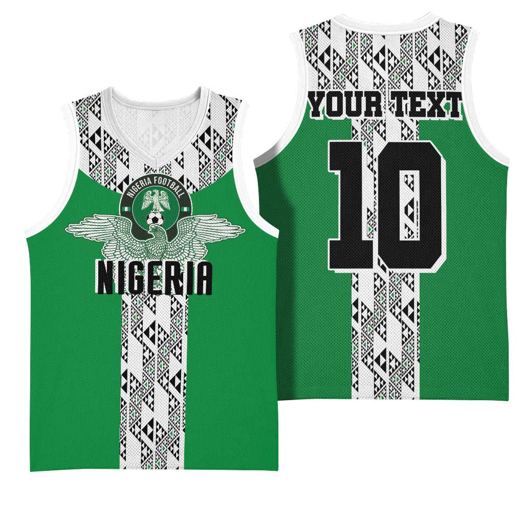 Custom Nigeria National Football Basketball Jersey Inspired Retro Style - African Pride