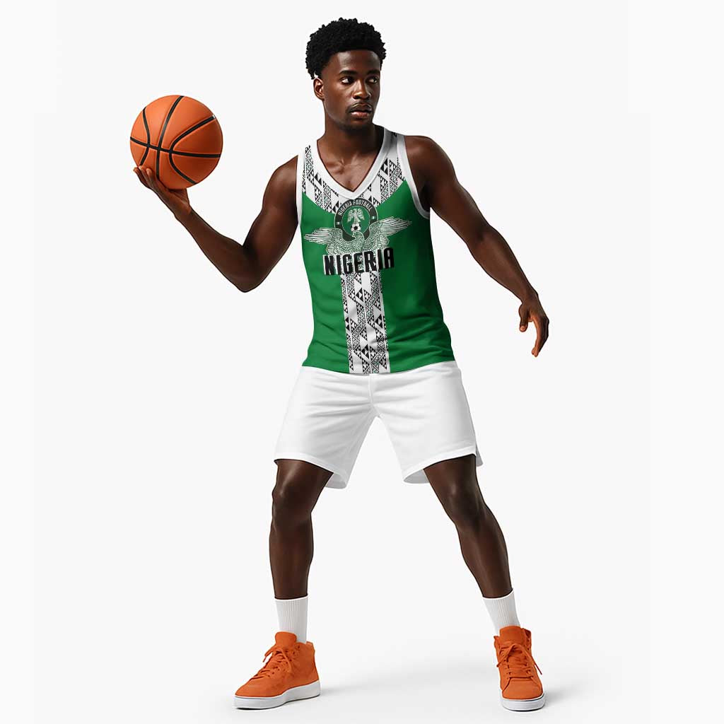 Custom Nigeria National Football Basketball Jersey Inspired Retro Style - African Pride