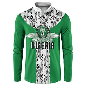Custom Nigeria National Football Button Sweatshirt Inspired Retro Style
