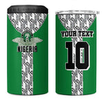 Custom Nigeria National Football 4 in 1 Can Cooler Tumbler Inspired Retro Style - African Pride