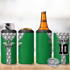 Custom Nigeria National Football 4 in 1 Can Cooler Tumbler Inspired Retro Style - African Pride