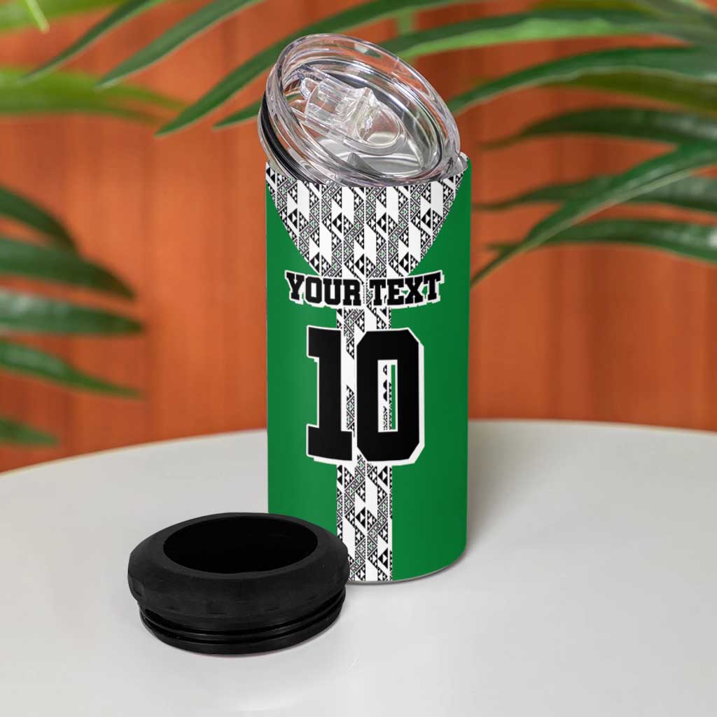 Custom Nigeria National Football 4 in 1 Can Cooler Tumbler Inspired Retro Style - African Pride