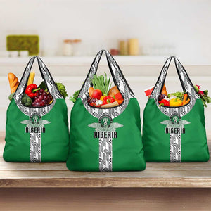 Nigeria National Football Grocery Bag Inspired Retro Style - African Pride
