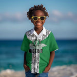 Custom Nigeria National Football Kid Hawaiian Shirt Inspired Retro Style - African Pride