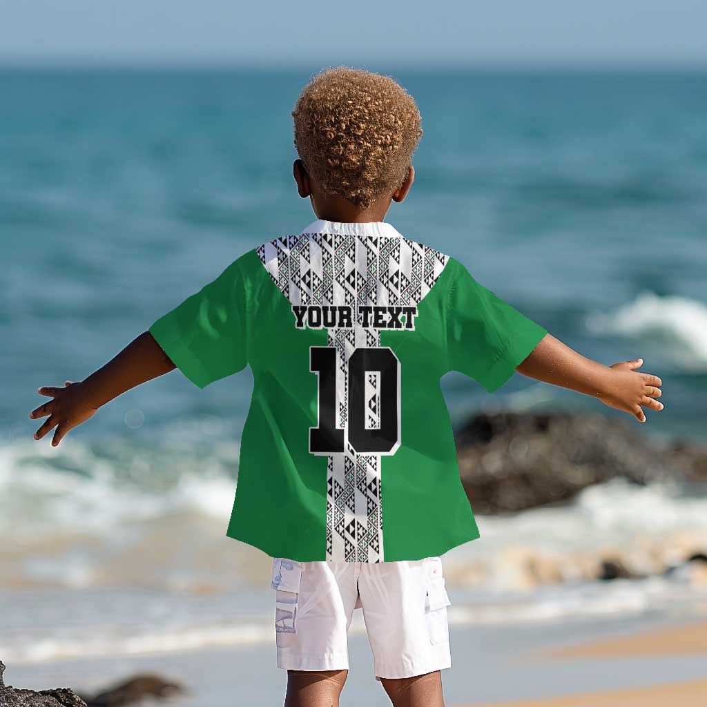 Custom Nigeria National Football Kid Hawaiian Shirt Inspired Retro Style - African Pride