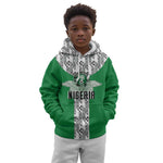 Custom Nigeria National Football Kid Hoodie Inspired Retro Style - African Pride