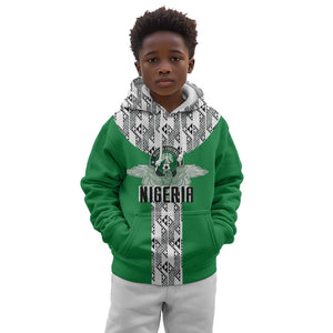 Custom Nigeria National Football Kid Hoodie Inspired Retro Style - African Pride