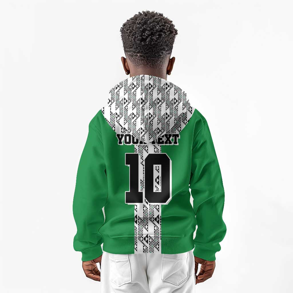 Custom Nigeria National Football Kid Hoodie Inspired Retro Style - African Pride