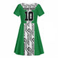 Custom Nigeria National Football Kid Short Sleeve Dress Inspired Retro Style - African Pride