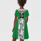 Custom Nigeria National Football Kid Short Sleeve Dress Inspired Retro Style - African Pride