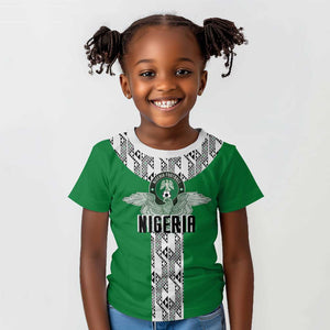 Custom Nigeria National Football Kid T shirt Inspired Retro Style - African Pride