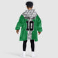 Custom Nigeria National Football Kid Wearable Blanket Hoodie Inspired Retro Style - African Pride