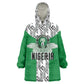Custom Nigeria National Football Kid Wearable Blanket Hoodie Inspired Retro Style - African Pride