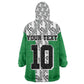 Custom Nigeria National Football Kid Wearable Blanket Hoodie Inspired Retro Style - African Pride