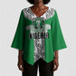 Custom Nigeria National Football Kimono Sleeve Blouse Inspired Retro Style - African Pride