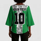 Custom Nigeria National Football Kimono Sleeve Blouse Inspired Retro Style - African Pride