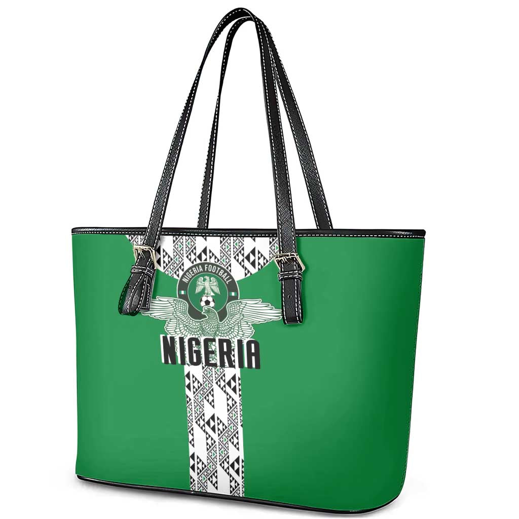 Nigeria National Football Leather Tote Bag Inspired Retro Style - African Pride