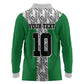 Custom Nigeria National Football Long Sleeve Polo Shirt Inspired Retro Style - African Pride