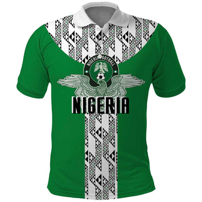 Custom Nigeria National Football Polo Shirt Inspired Retro Style - African Pride
